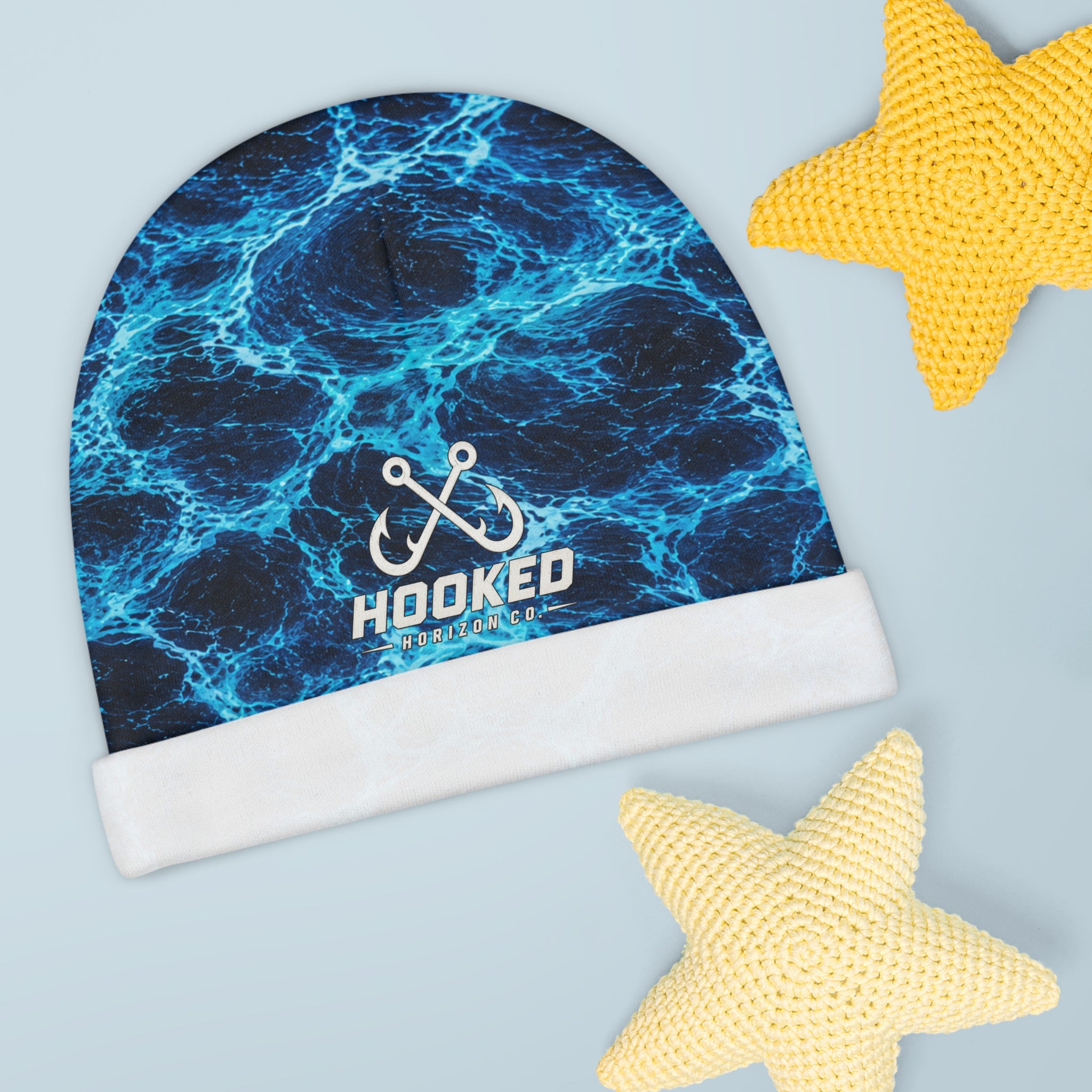 Blue Ocean Waves All-Over Print — Hooked Horizon Co.  BeanieInfant Hat