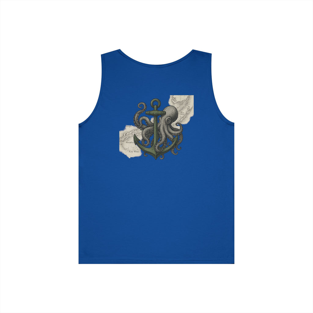 Octopus & Anchor Deep Drift Octopus Graphic Tank Top, Summer Beach Wear, Unisex Tank, Gift for Ocean Lovers, Nautical Tees, Camping Apparel