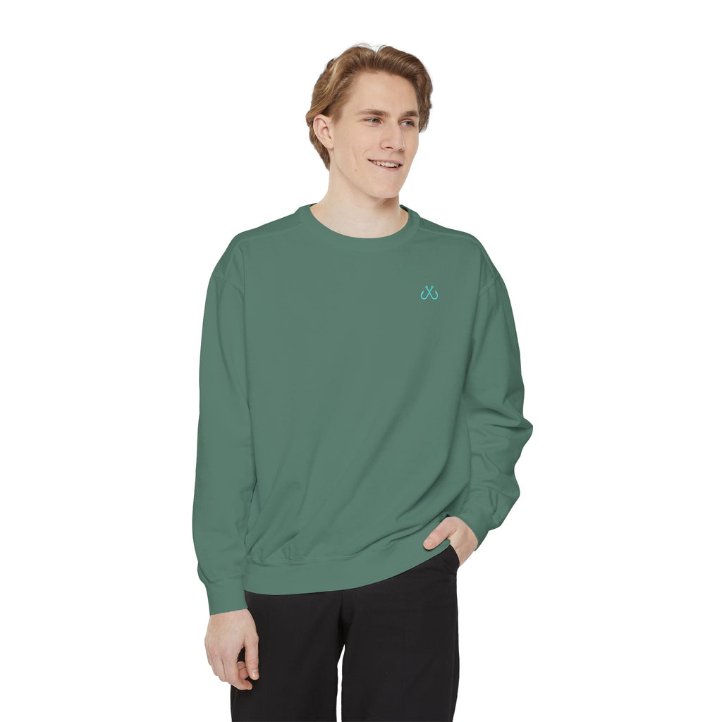 Vintage vibes Neon Tarpon Sweatshirt– Hooked Horizon Co. Ocean apparel, Gifts for Him & Her, Ocean Conservation, Soft Unisex Garment-Dyed Sweatshirt