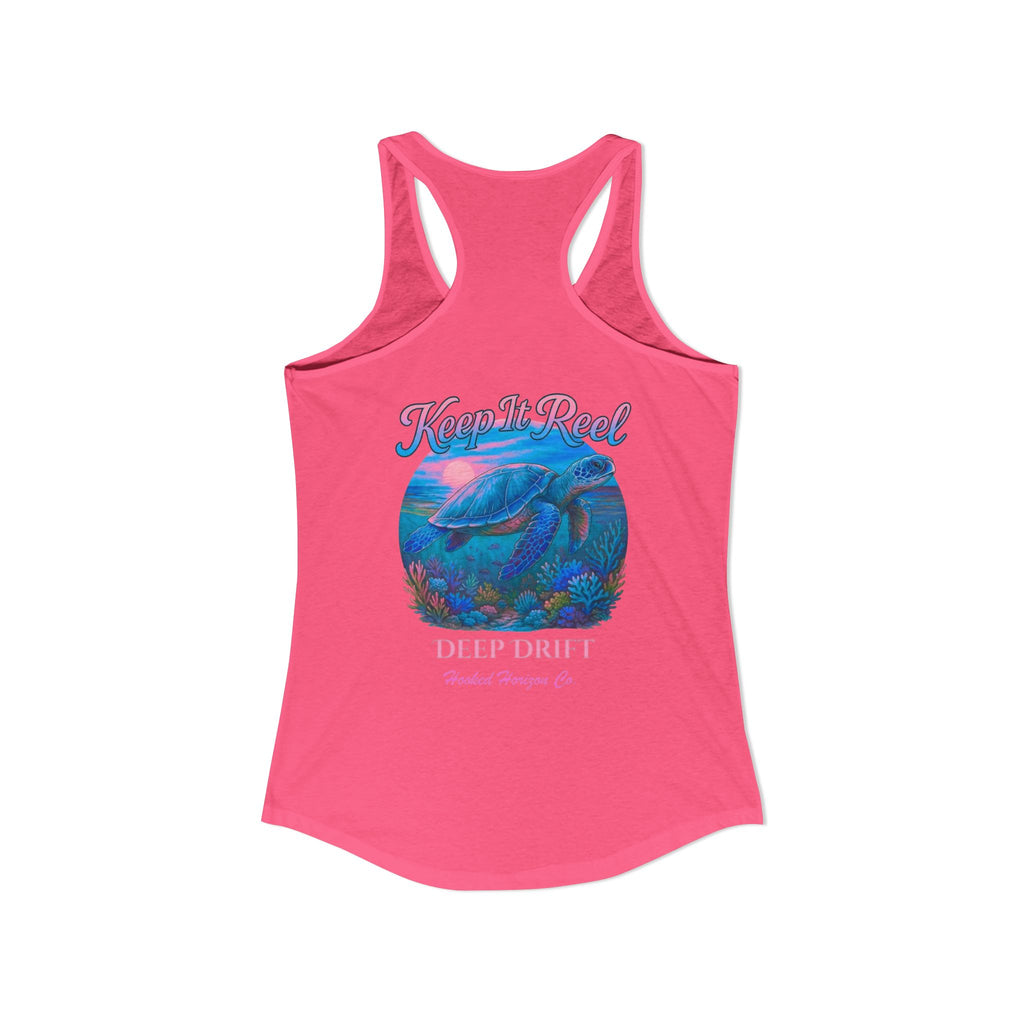 Turtle " Keep It Reel" Deep Drift– Hooked Horizon Co. Gifts for Ocean Lovers, Nautical Fashion, Everyday Comfort, Perfect Gift for Her