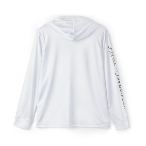 Deep Drift Grey & White Sports Warmup Hoodie