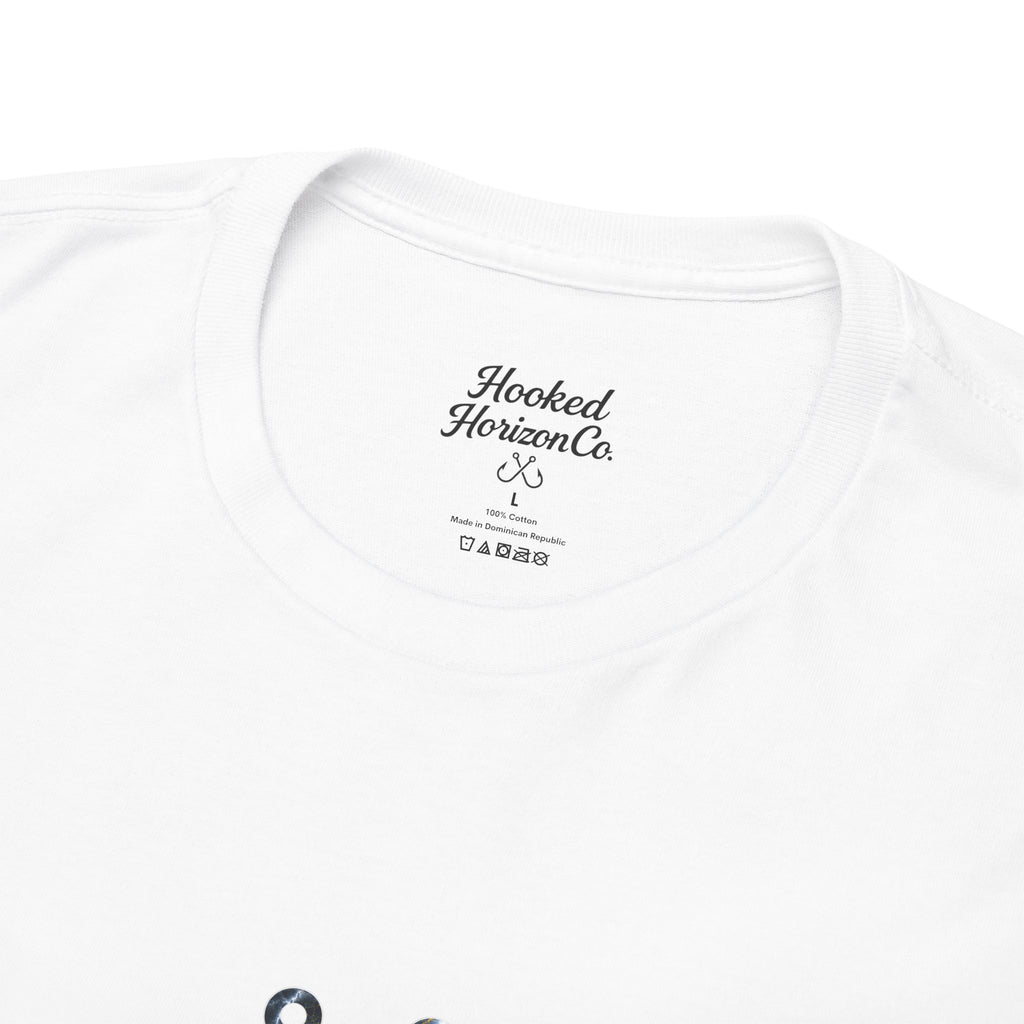 Mahi Mahi Hooked Horizon Co Tee—Ocean Graphic Tee — "Beloved" Ray Design