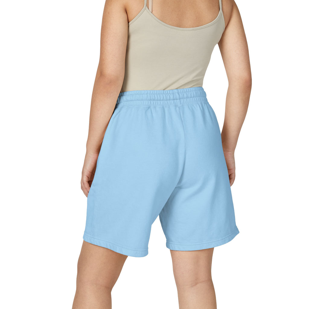 Hooked Horizon Co.  80s Inspired Fleece Sweat Shorts — Lightweight Garment-Dyed Lounge Shorts