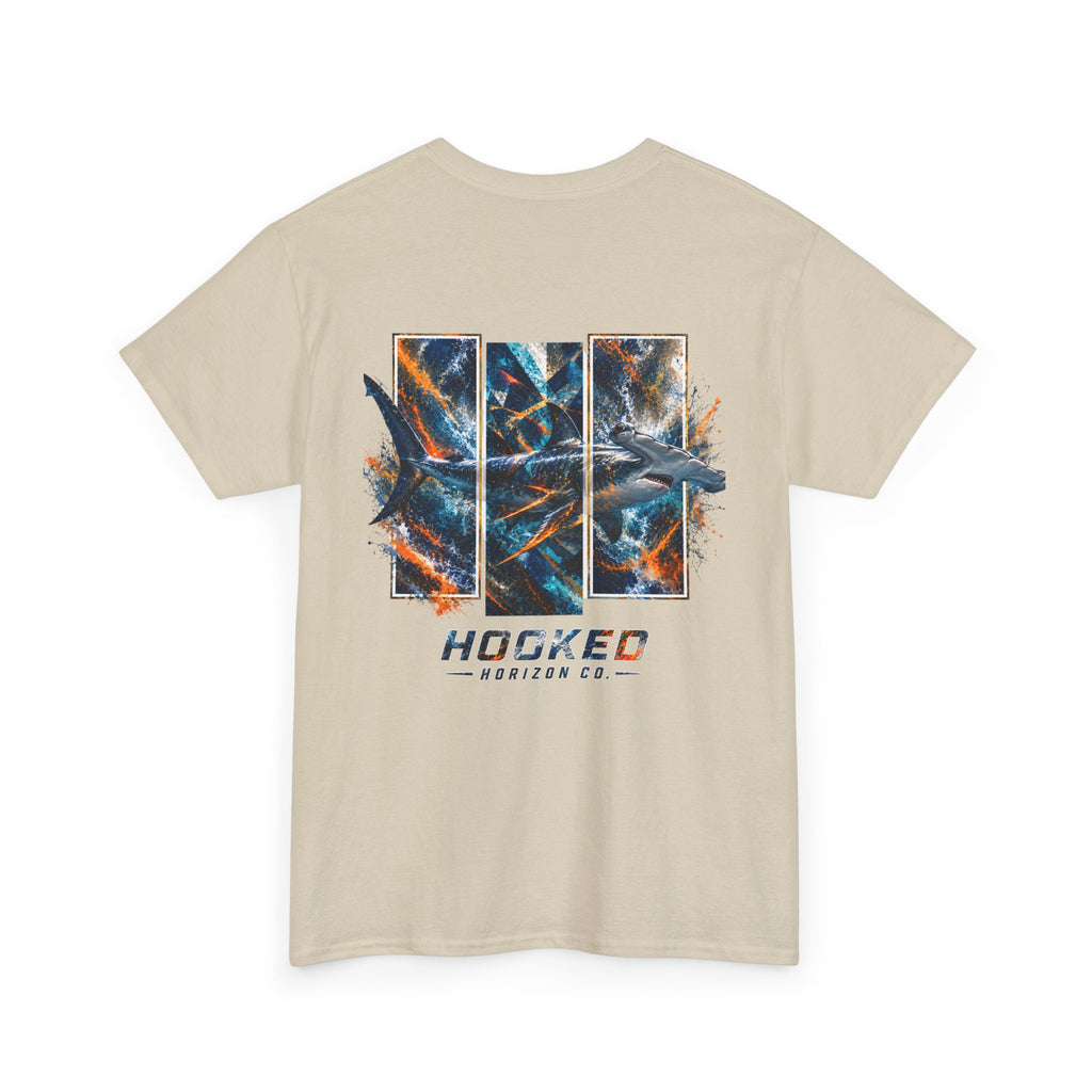 Hammer Head Hooked Horizon Co Tee—Ocean Graphic Tee — "Beloved" Ray Design