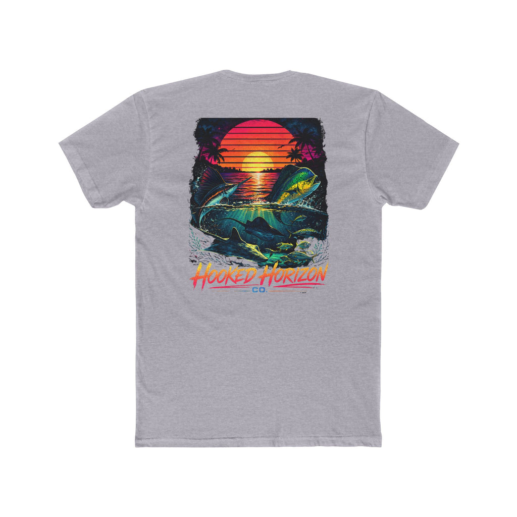 Hooked Horizon Co.  Sunset Fishing T-Shirt— Multiple Color Variations