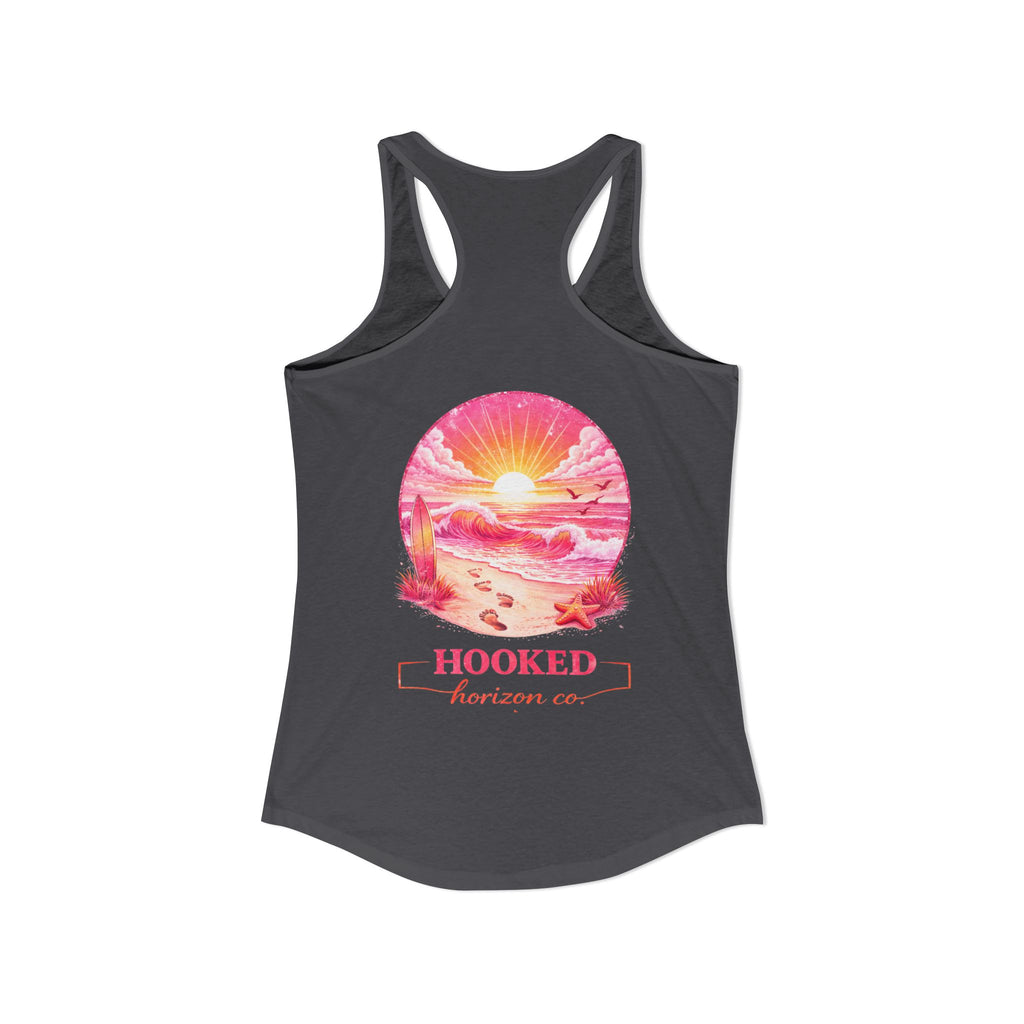 Pink Sunset Hooked Horizon Co. Tank– Gifts for Ocean Lovers, Nautical Fashion, Everyday Comfort, Perfect Gift for Her