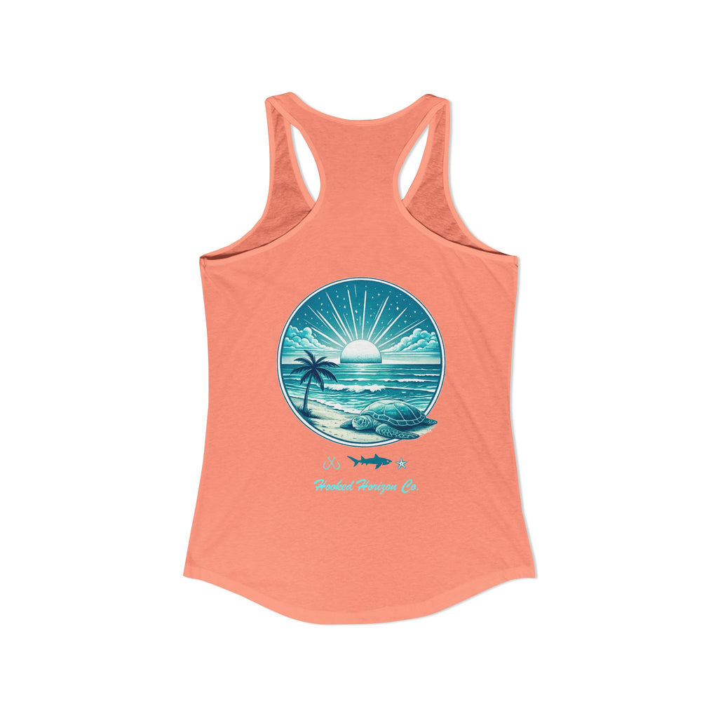 Sea Turtle & Sunset– Hooked Horizon Co. Gifts for Ocean Lovers, Nautical Fashion, Everyday Comfort, Perfect Gift for Her