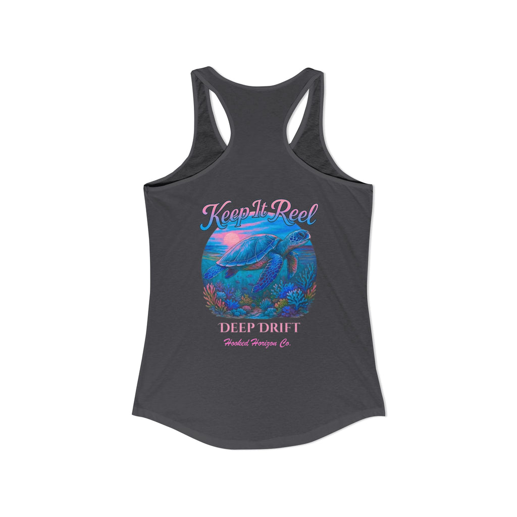 Turtle " Keep It Reel" Deep Drift– Hooked Horizon Co. Gifts for Ocean Lovers, Nautical Fashion, Everyday Comfort, Perfect Gift for Her