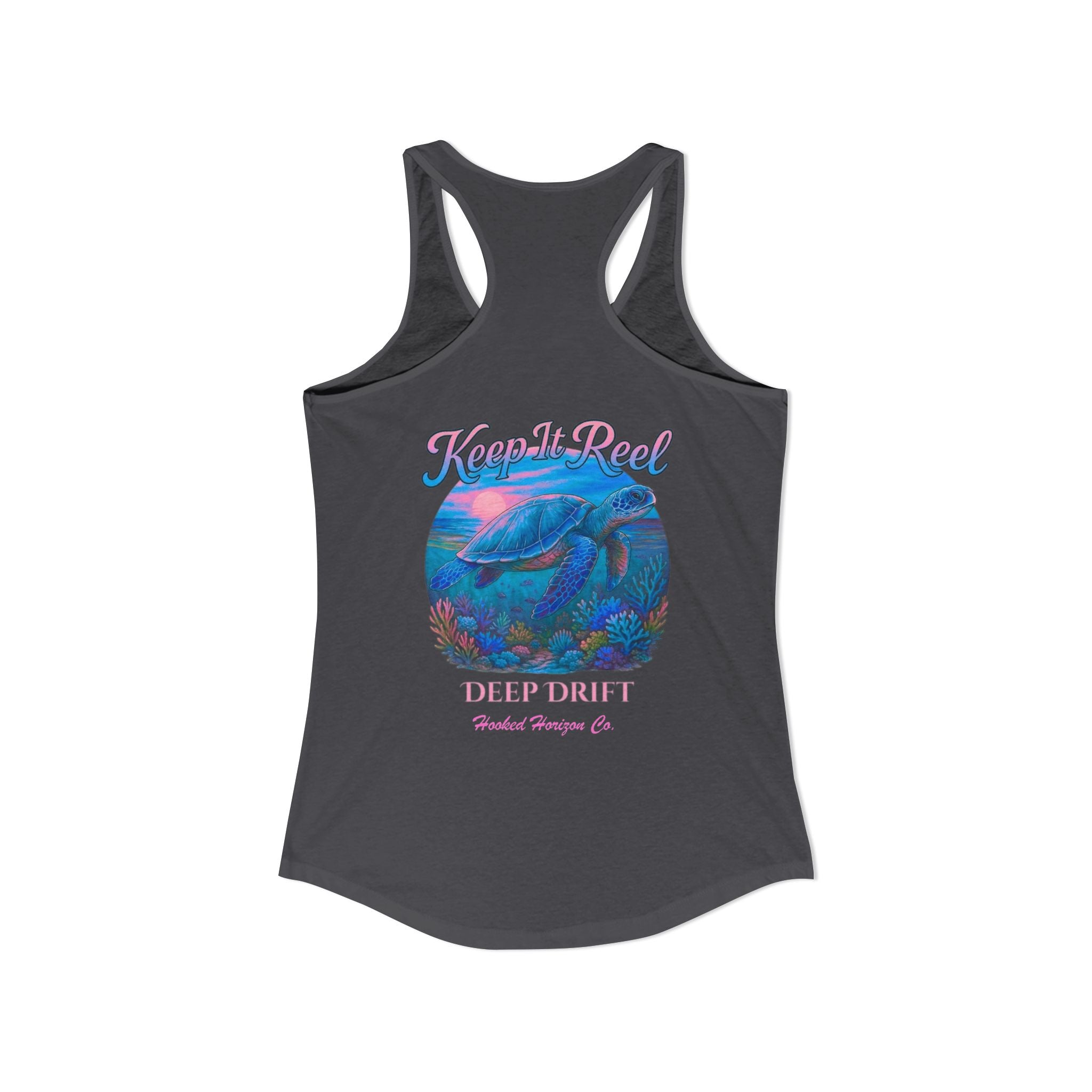 Turtle " Keep It Reel" Deep Drift– Hooked Horizon Co. Gifts for Ocean Lovers, Nautical Fashion, Everyday Comfort, Perfect Gift for Her