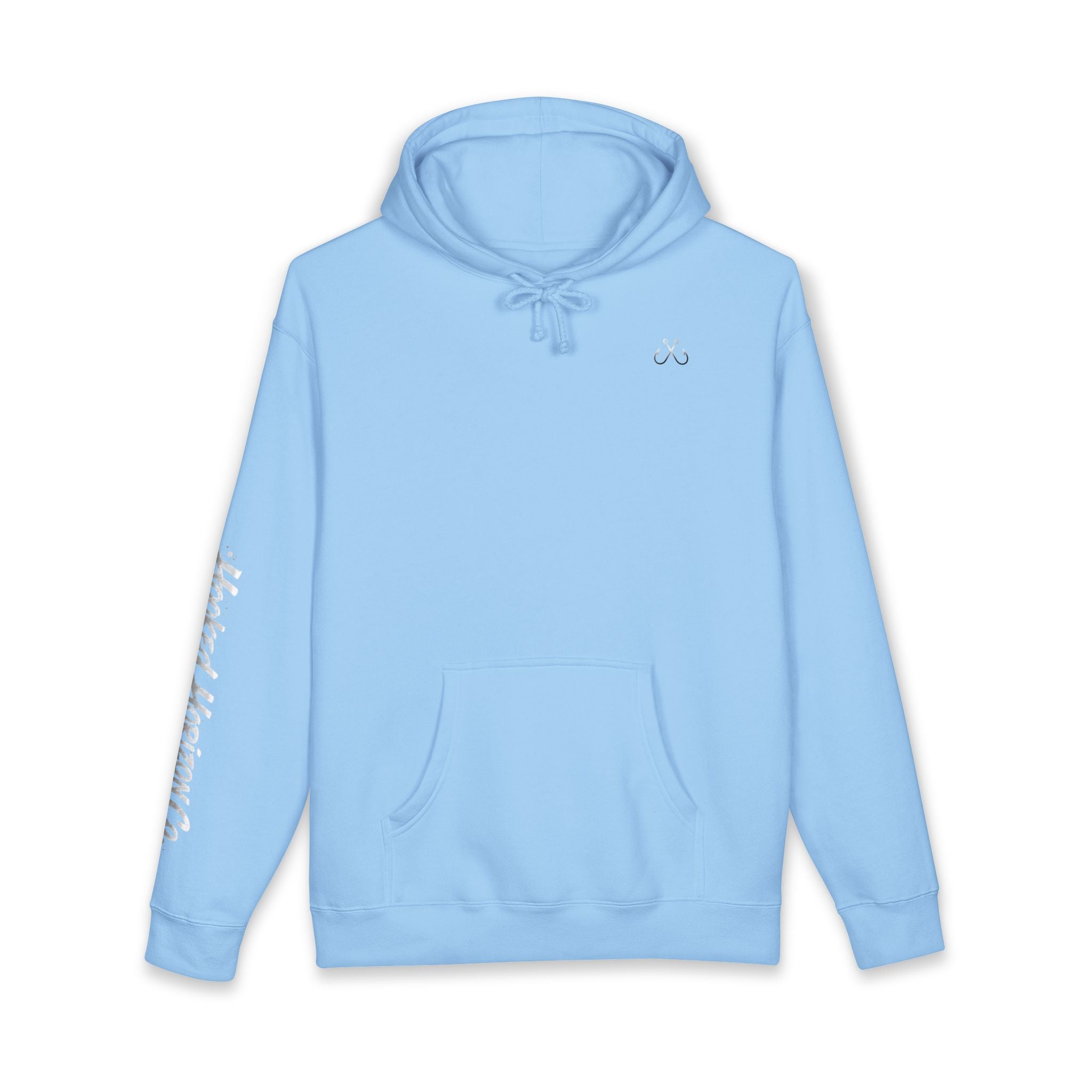 Lion Fish Skeleton Hoodie Hooked Horizon Co. — Minimal Skeletal Fish Back Graphic Hoodie, Multiple Color Variations