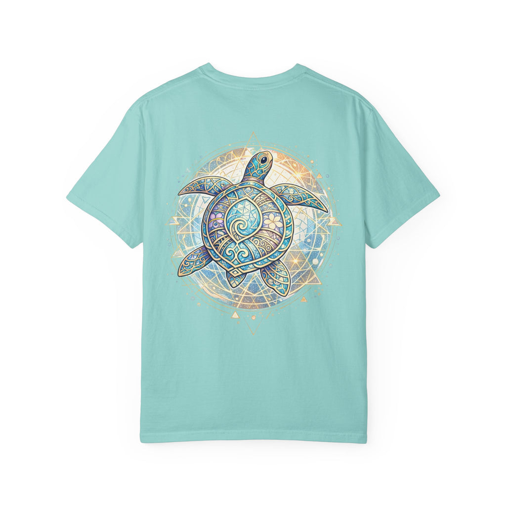 Turtle Geometric Inspiration T-Shirt - Hooked Horizon Co. Fishing Tee for Angler Lovers