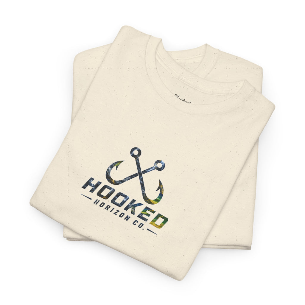 Mahi Mahi Hooked Horizon Co Tee—Ocean Graphic Tee — "Beloved" Ray Design