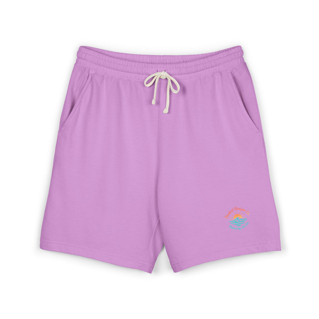Hooked Horizon Co.  — Ultra Soft Fleece Sweat Shorts — Lightweight Garment-Dyed Lounge Shorts