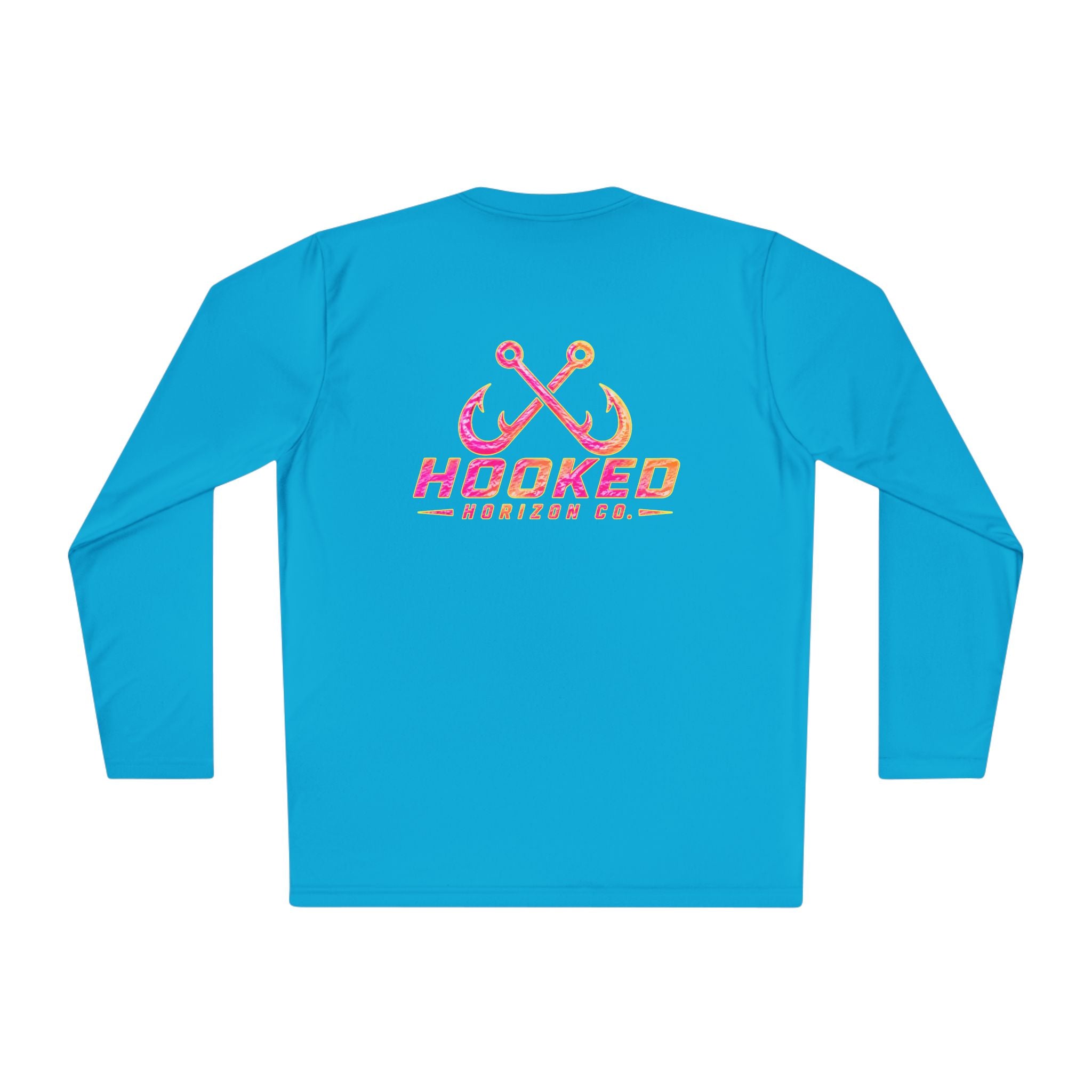 Moisture Wicking Classic Logo Tee In Pink—Horizon Co. Anchors Long Sleeve Tee — Lightweight Fishing Shirt