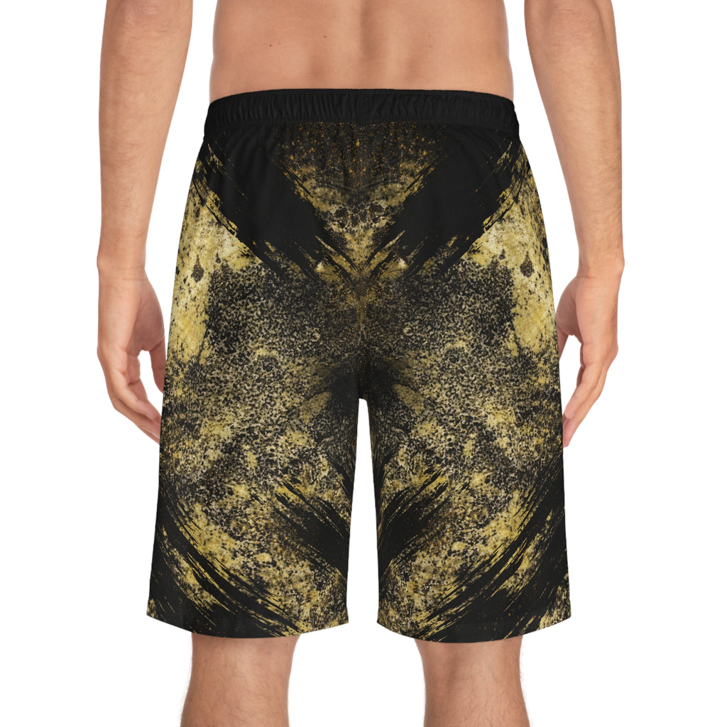 Serpentine Ocean Mineral-Inspired Board Shorts, Swimwear for Beach Days, Summer Vacations, Pool Parties, Surfing Attire, Water Sports