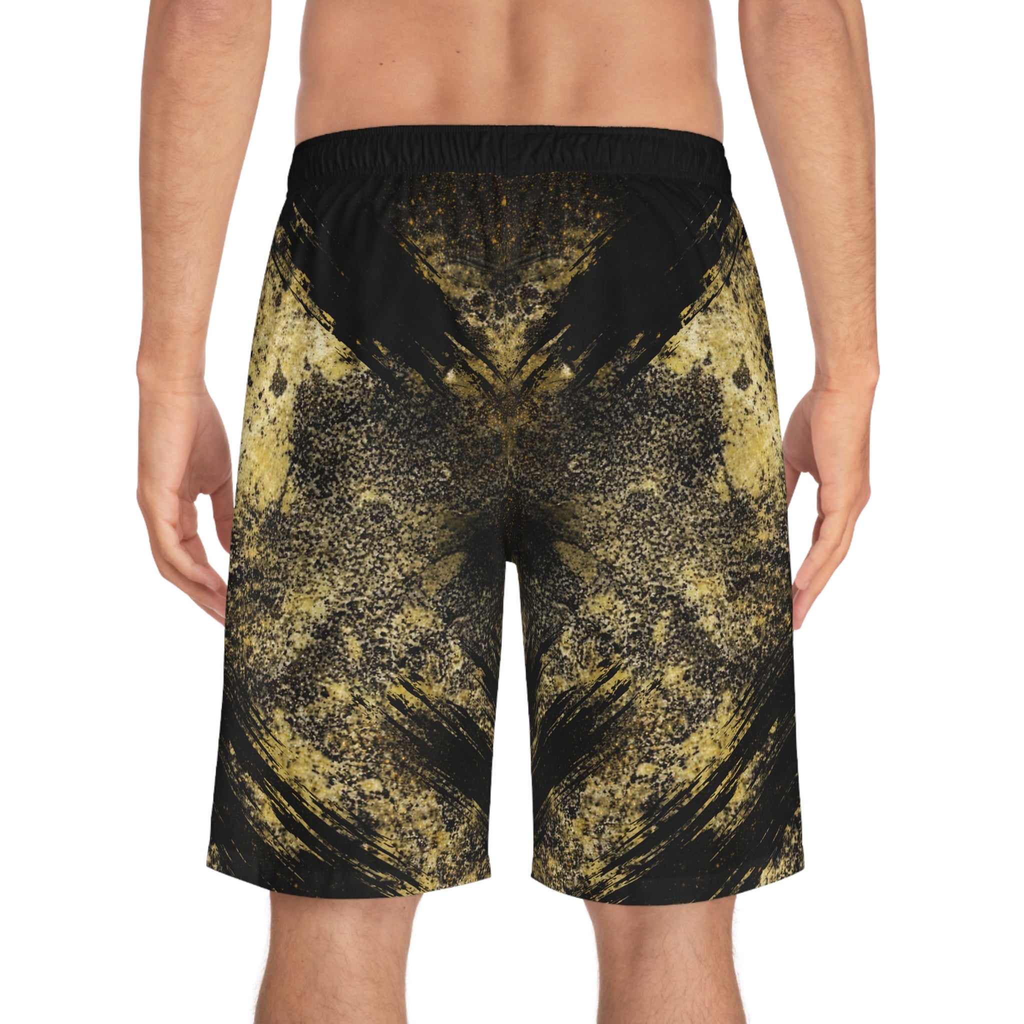 Serpentine Ocean Mineral-Inspired Board Shorts, Swimwear for Beach Days, Summer Vacations, Pool Parties, Surfing Attire, Water Sports