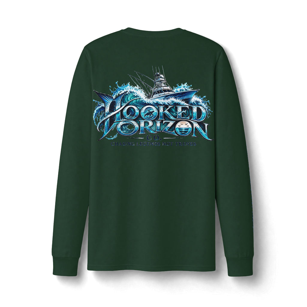 Fishing Boat Wave Dri-Power Long Sleeve T-Shirt