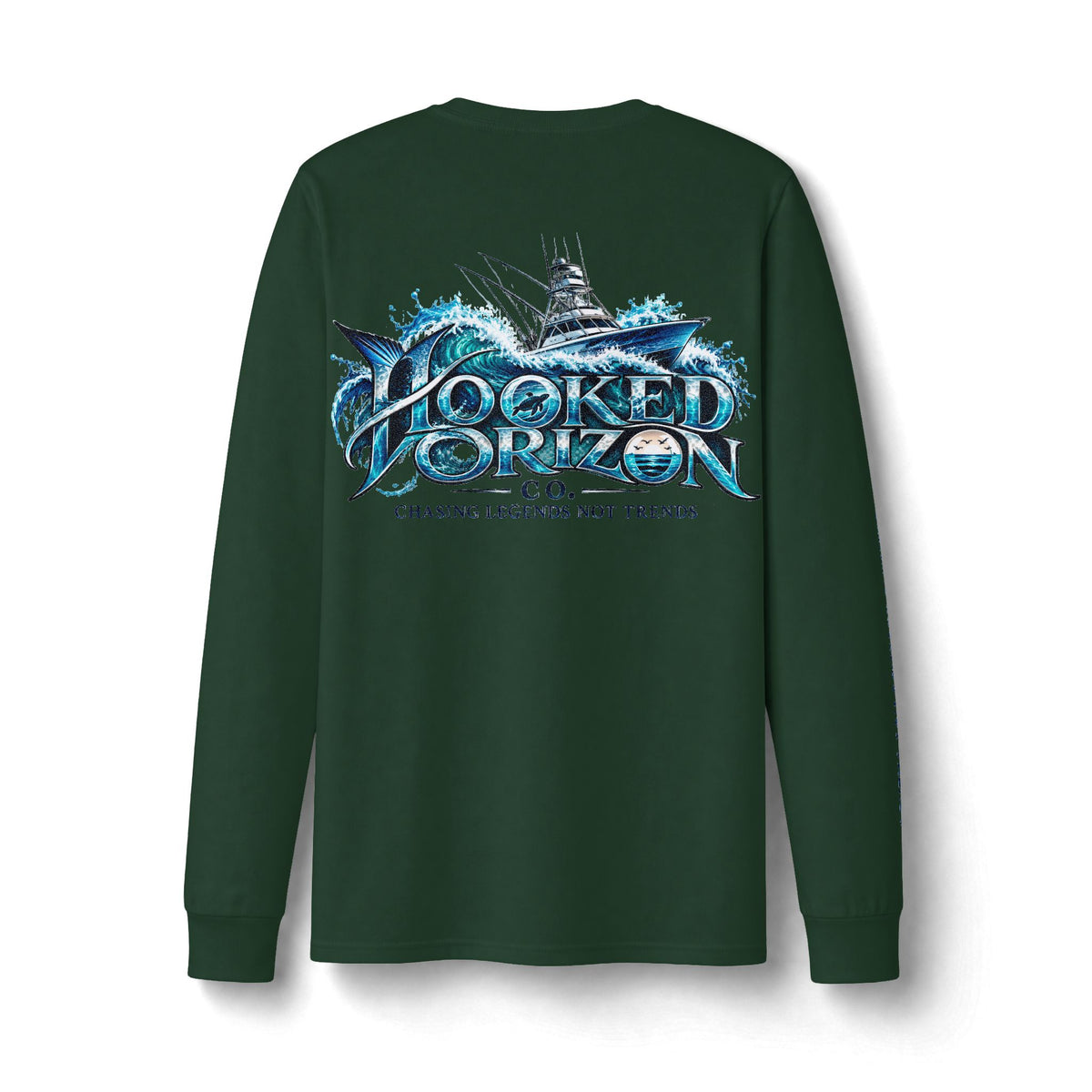Fishing Boat Wave Dri-Power Long Sleeve T-Shirt