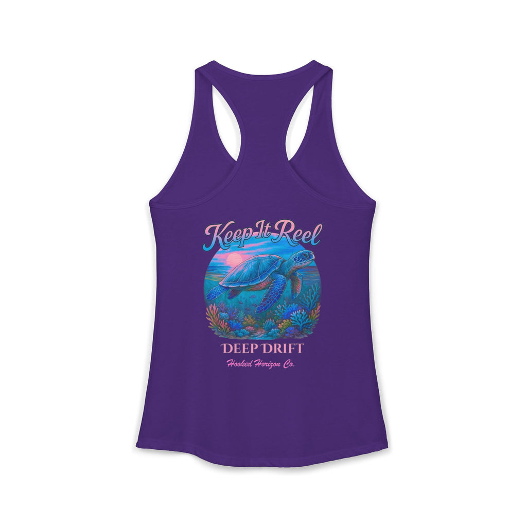 Turtle " Keep It Reel" Deep Drift– Hooked Horizon Co. Gifts for Ocean Lovers, Nautical Fashion, Everyday Comfort, Perfect Gift for Her