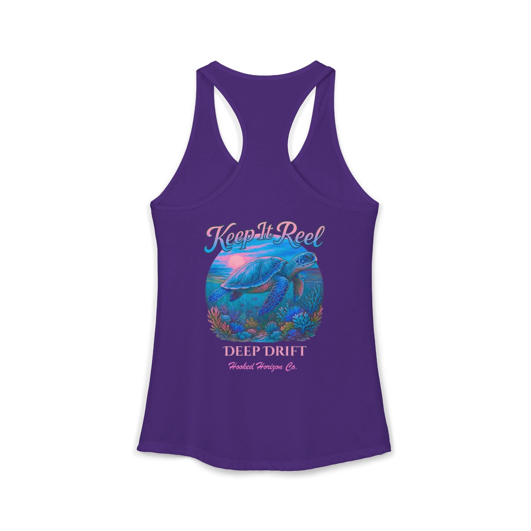 Turtle " Keep It Reel" Deep Drift– Hooked Horizon Co. Gifts for Ocean Lovers, Nautical Fashion, Everyday Comfort, Perfect Gift for Her