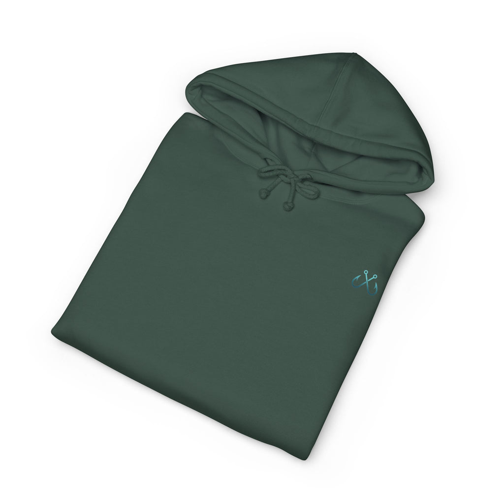 Manta Ray Hoodie Hooked Horizon Co. — Fishing Back Graphic Hoodie, Multiple Color Variations