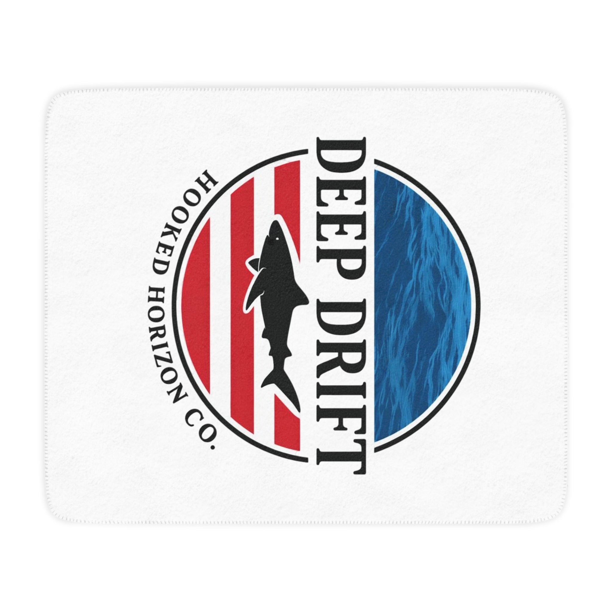 USA Deep Drift— Hooked Horizon Co. Sherpa Blanket, Coastal Ocean Photography Throw