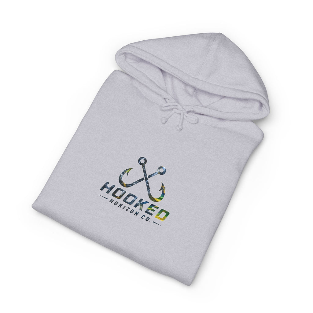 Mahi Mahi Hoodie Hooked Horizon Co. — Fishing Back Graphic Hoodie, Multiple Color Variations
