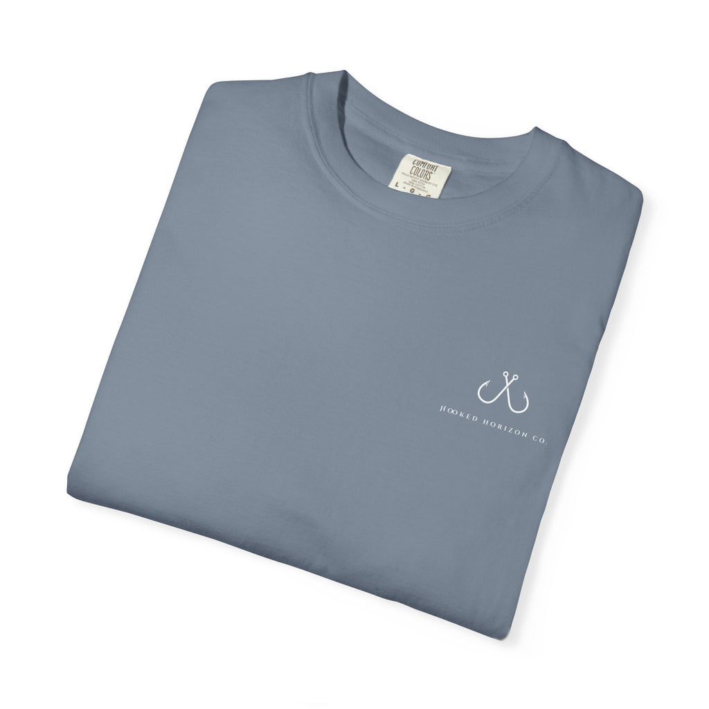Deep Drift Wave Break Fishing T-Shirt - Ocean-inspired Fishing Tee for Angler Lovers, Hooked Horizon Co. Tee