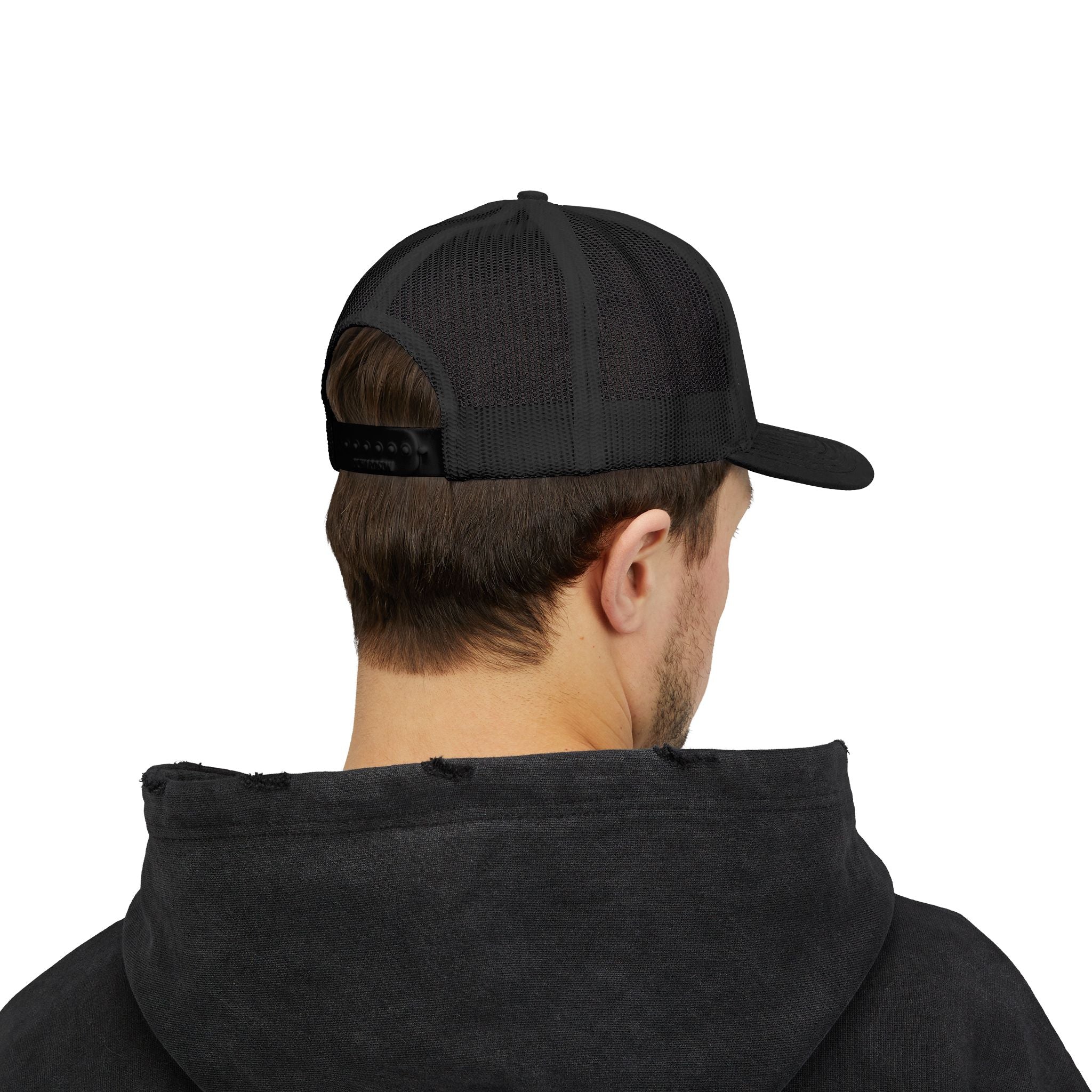 Wave Hooked Horizon Trucker Cap — Embroidered Fishing Snapback