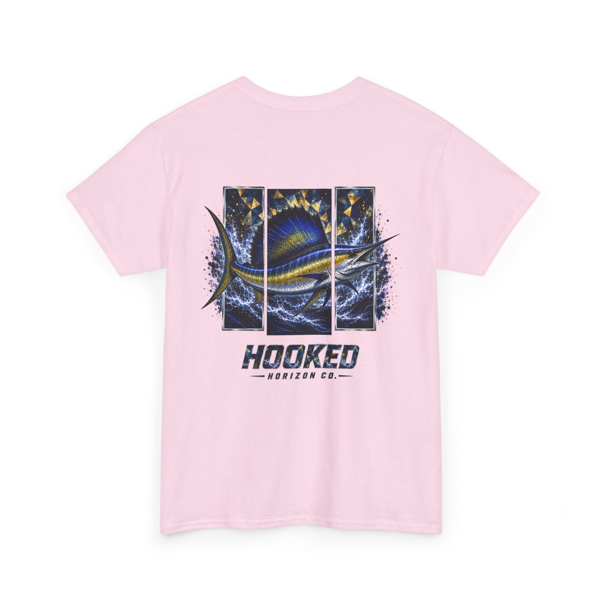 Sail Fish Hooked Horizon Co Tee—Ocean Graphic Tee — "Beloved" Ray Design