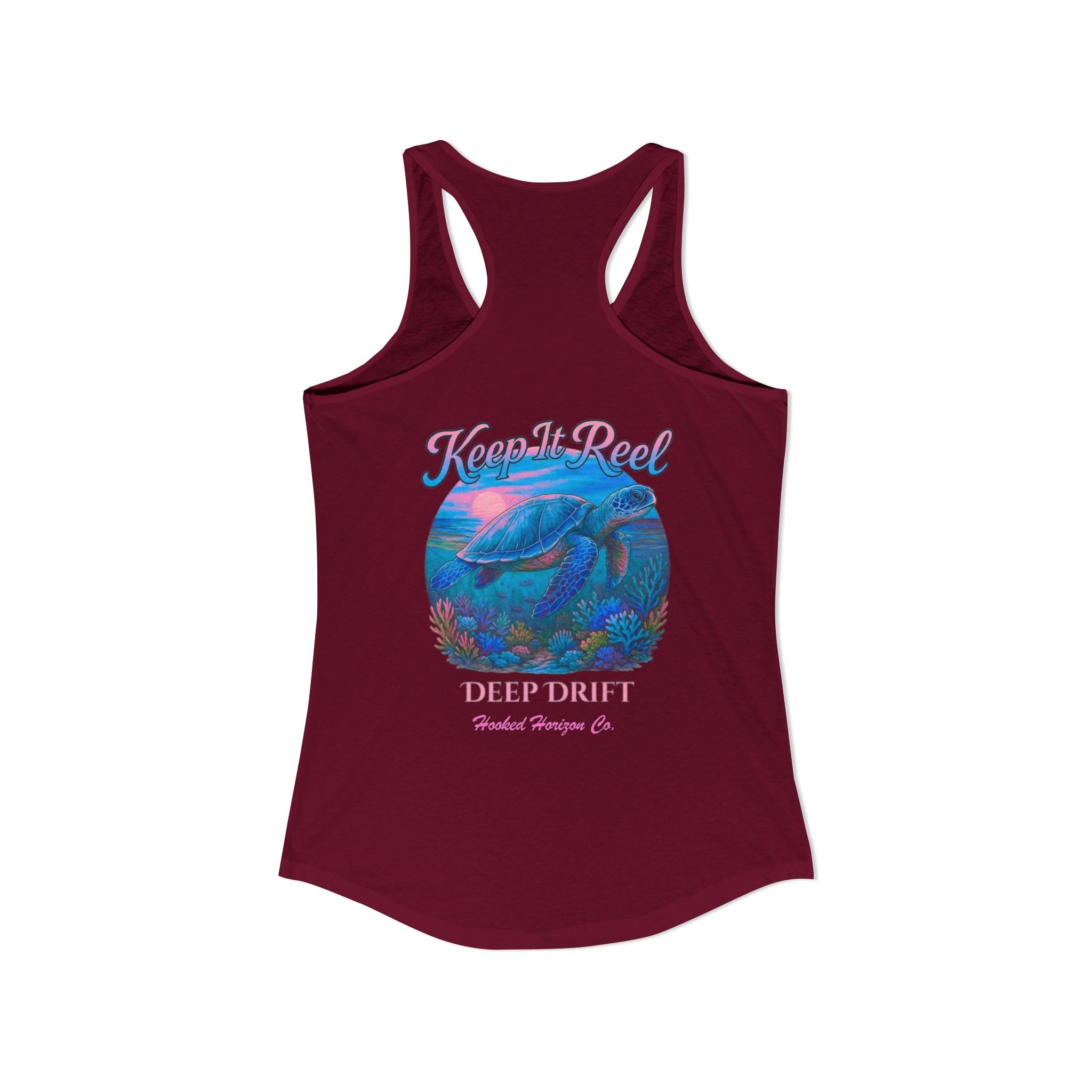 Turtle " Keep It Reel" Deep Drift– Hooked Horizon Co. Gifts for Ocean Lovers, Nautical Fashion, Everyday Comfort, Perfect Gift for Her