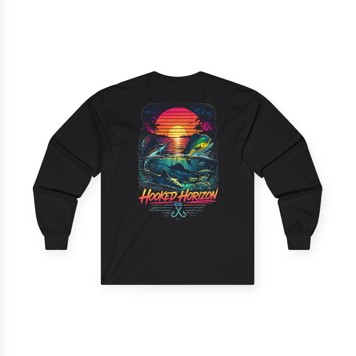 Hooked Horizon Co.  Sunset Long Sleeve Tee— Multiple Color Variations