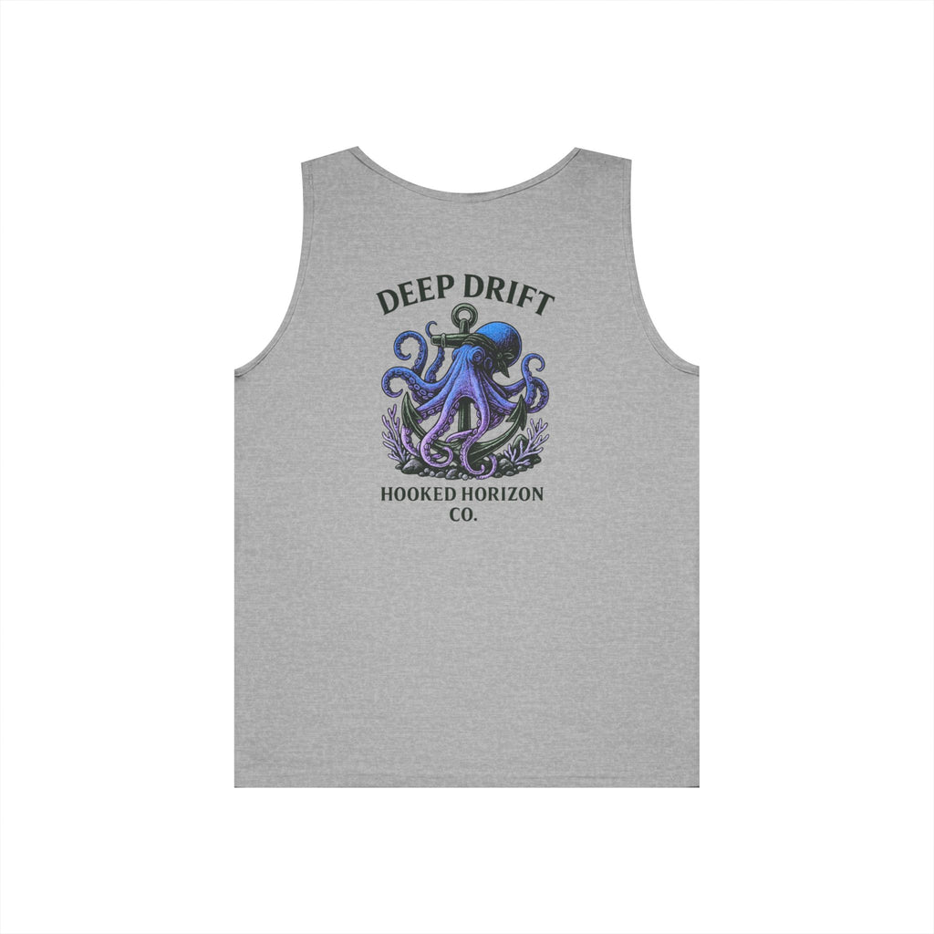 Purple Deep Drift Octopus Graphic Tank Top, Summer Beach Wear, Unisex Tank, Gift for Ocean Lovers, Nautical Tees, Camping Apparel