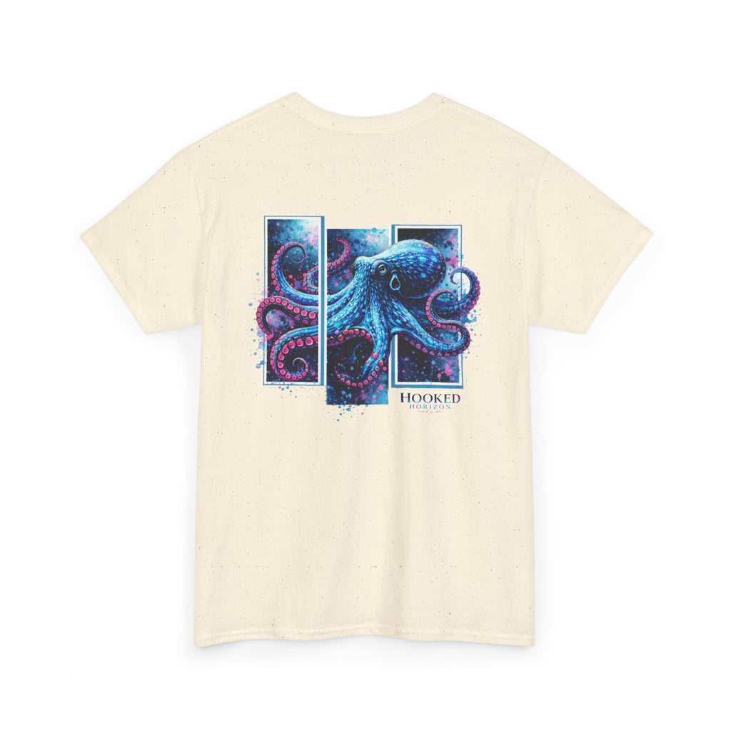 Octopus Hooked Horizon Co Tee—Ocean Graphic Tee — "Beloved" Ray Design