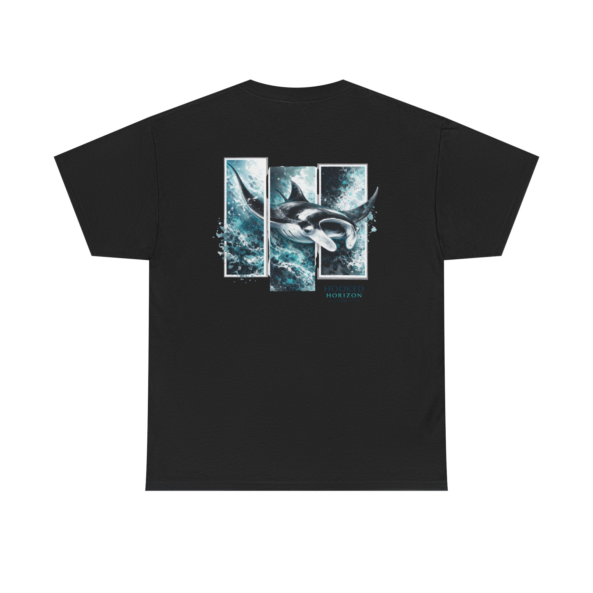 Manta Ray Hooked Horizon Co Tee—Ocean Graphic Tee — "Beloved" Ray Design