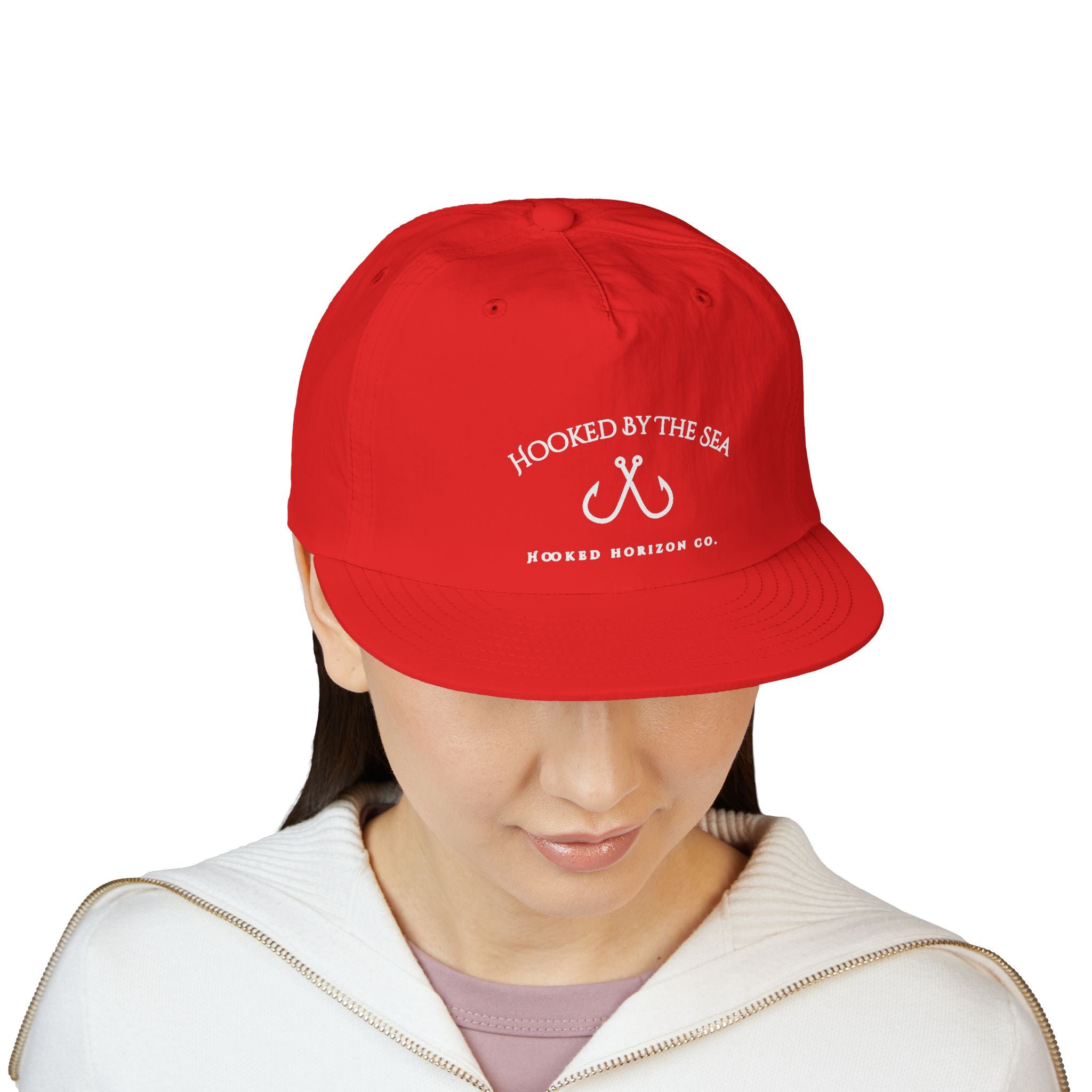 Quick Dry Surf Cap Hooked Horizon Co. — Light Weight, Multiple Color Variations Beachy Vibes Snapback Hat for Surf Lovers, Summer Fashion, Ocean Enthusiasts, Gift for Surfers, Vacation Style
