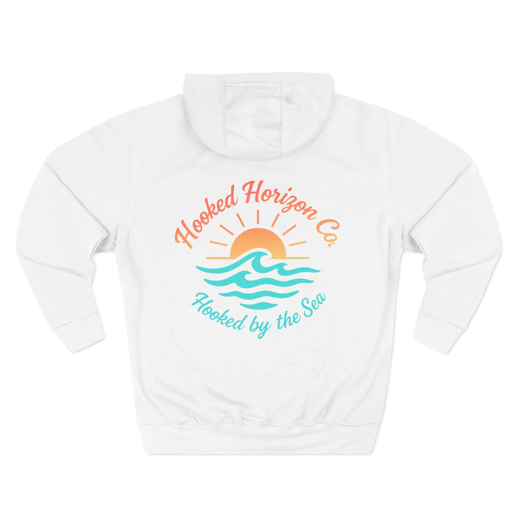 Wave & Sun Deep Drift– "Hooked By The Sea" Hooked Horizon Co. Unisex Hoodie for Ocean Lovers, Nautical Fashion, Cool Weather Gear, Everyday Comfort, Perfect Gift