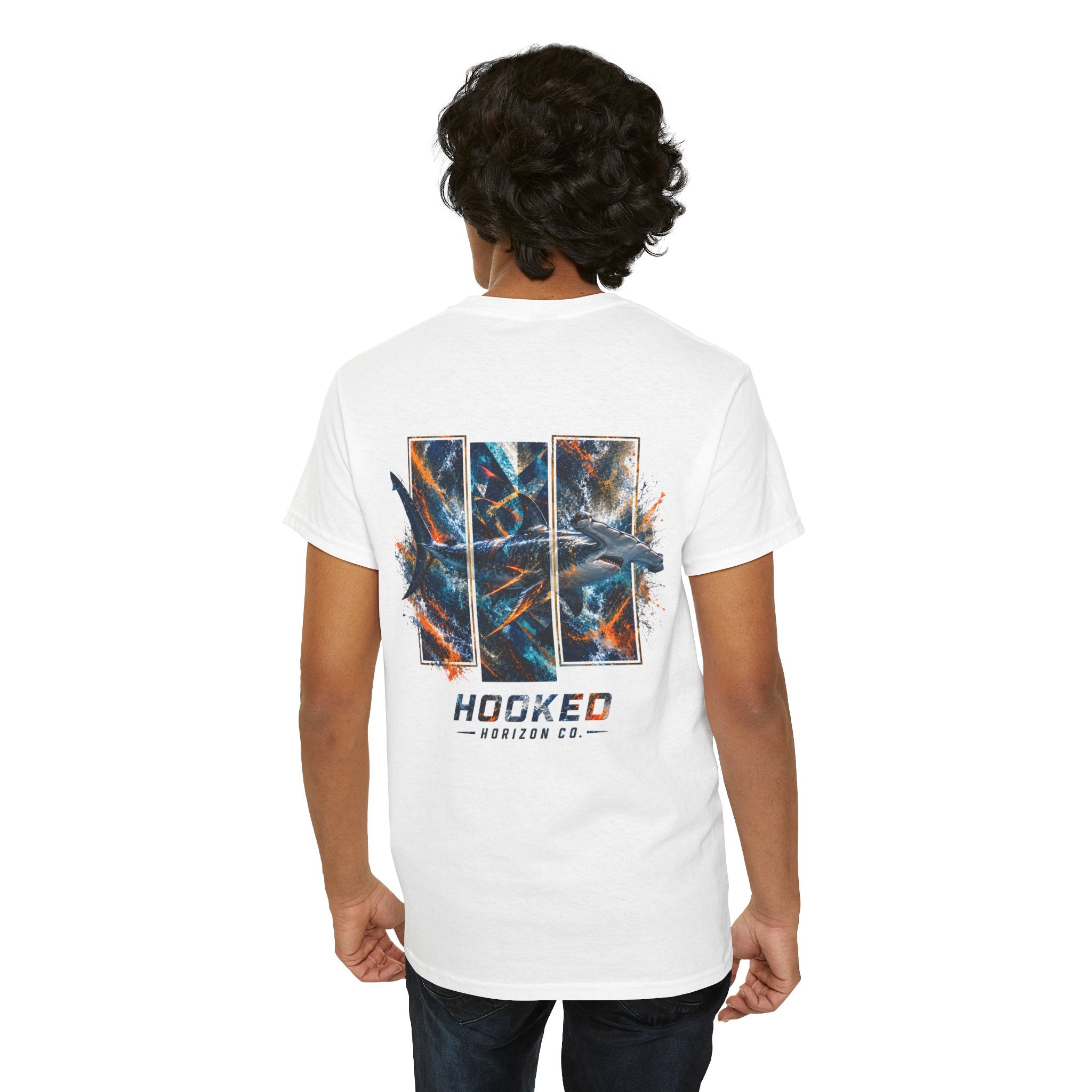 Hammer Head Hooked Horizon Co Tee—Ocean Graphic Tee — "Beloved" Ray Design