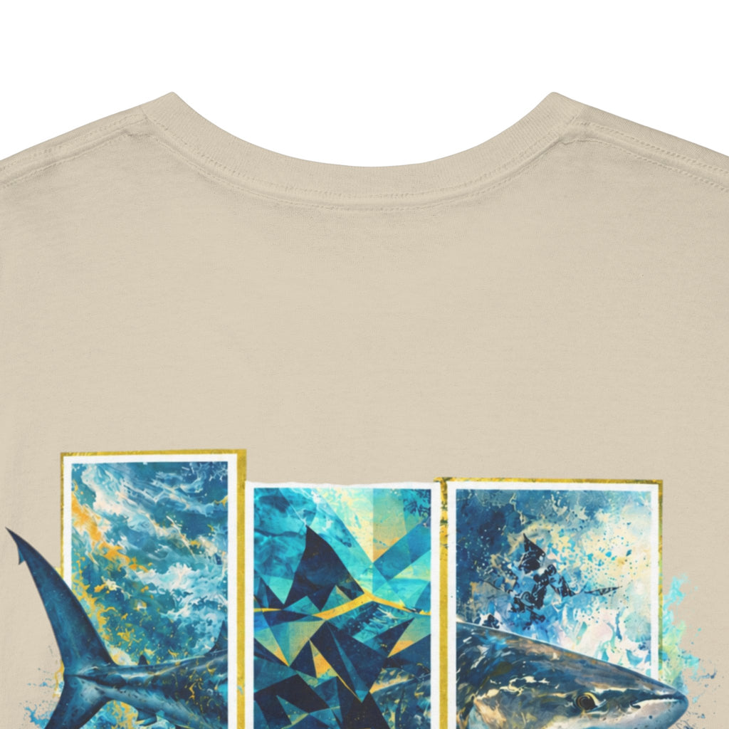 Bull Shark Hooked Horizon Co Tee—Ocean Graphic Tee — "Beloved" Ray Design