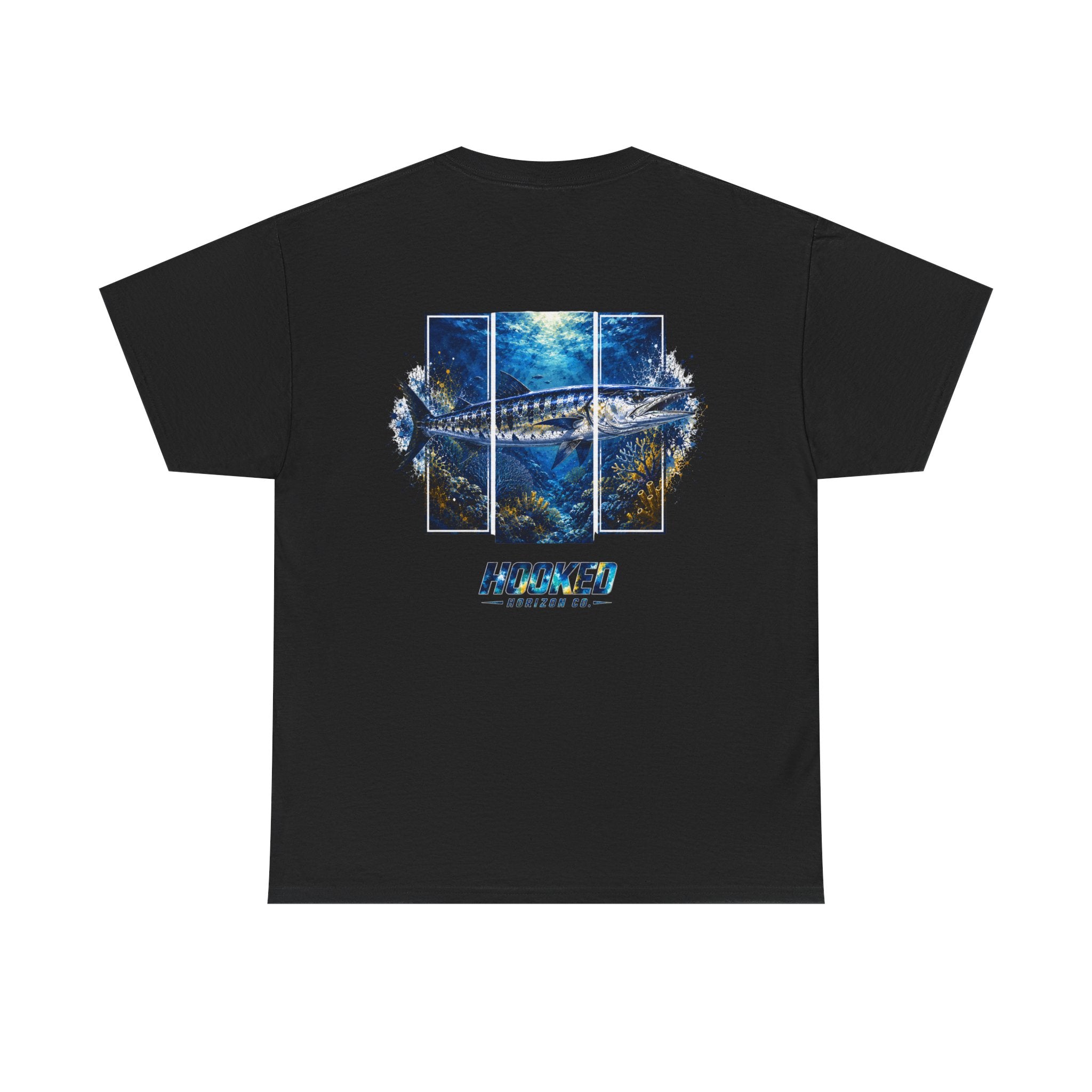 Barracuda Hooked Horizon Co Tee—Ocean Graphic Tee — "Beloved" Ray Design