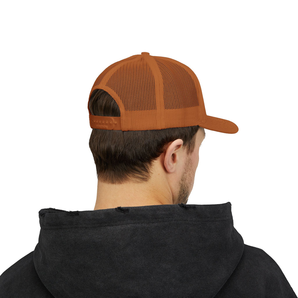 Wave Hooked Horizon Trucker Cap — Embroidered Fishing Snapback