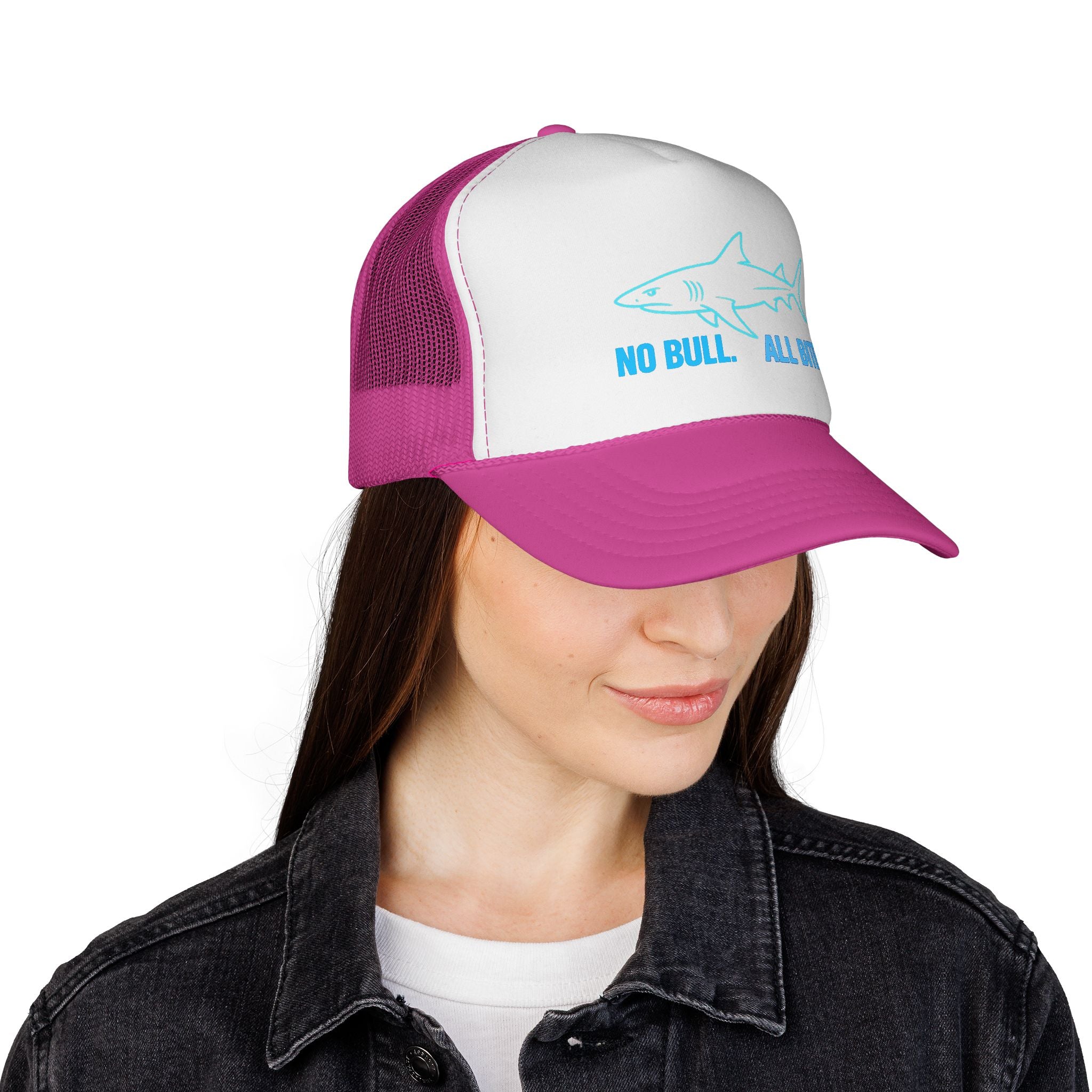 No Bull All Bite Shark Trucker Cap — Fishing & Beach Hat