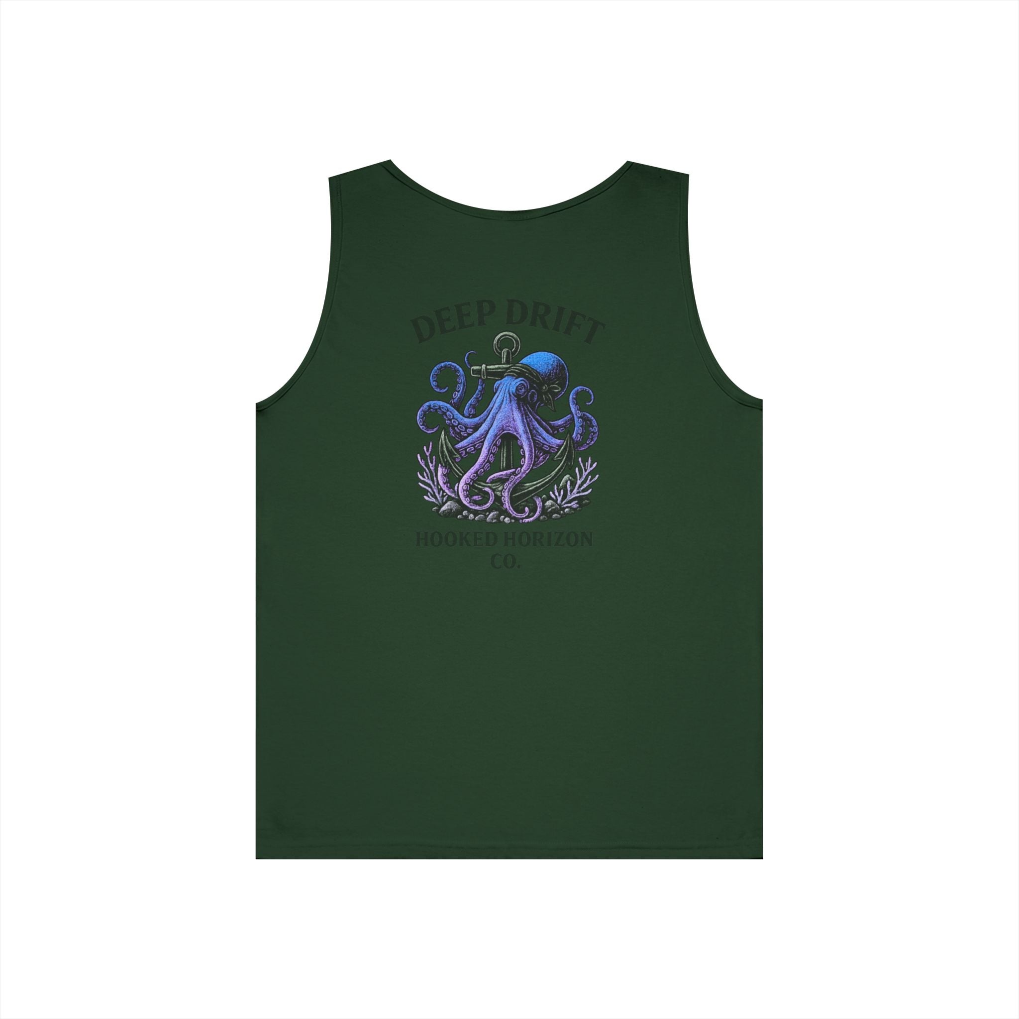 Purple Deep Drift Octopus Graphic Tank Top, Summer Beach Wear, Unisex Tank, Gift for Ocean Lovers, Nautical Tees, Camping Apparel
