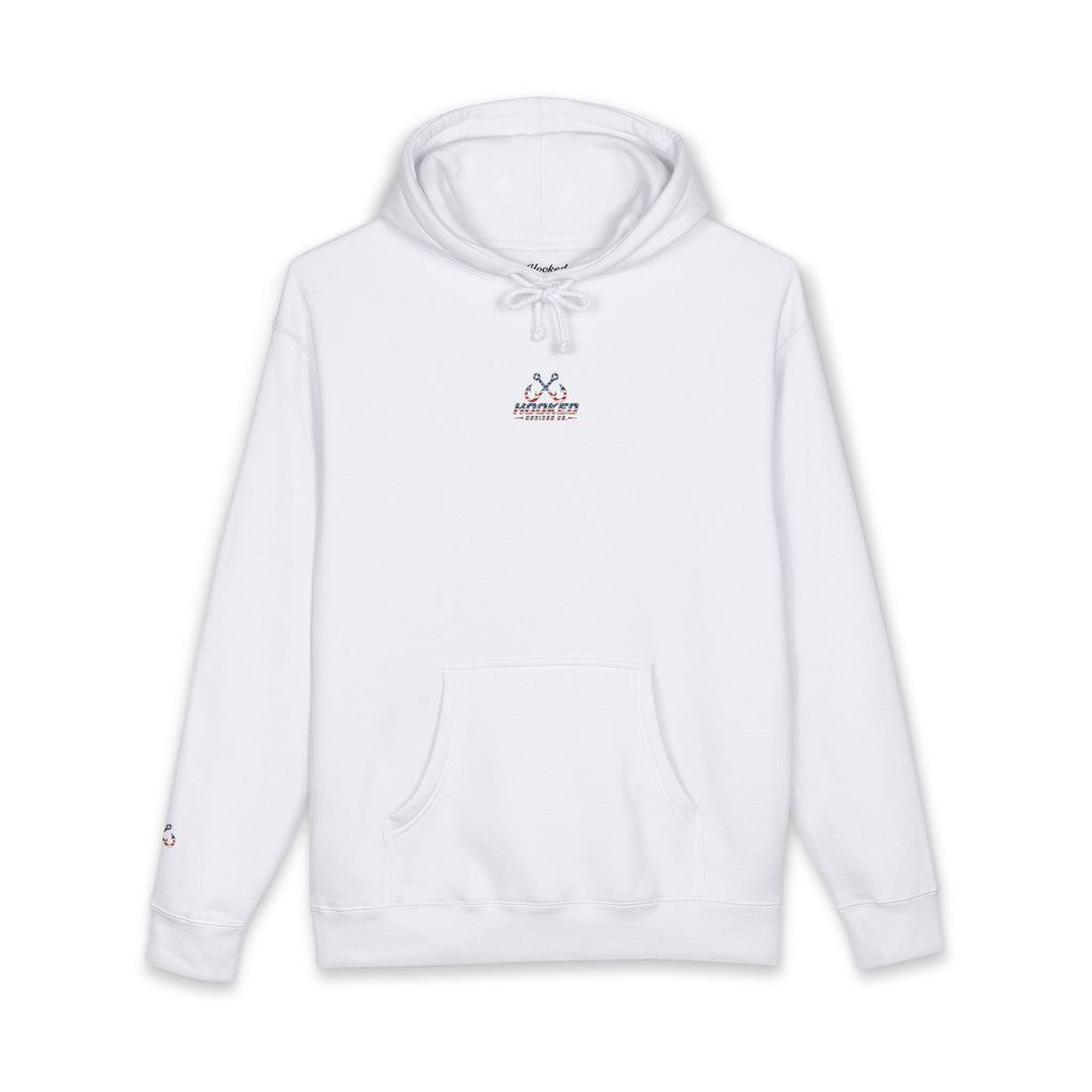 USA Manta Ray Hoodie Hooked Horizon Co. — Fishing Back Graphic Hoodie, Multiple Color Variations