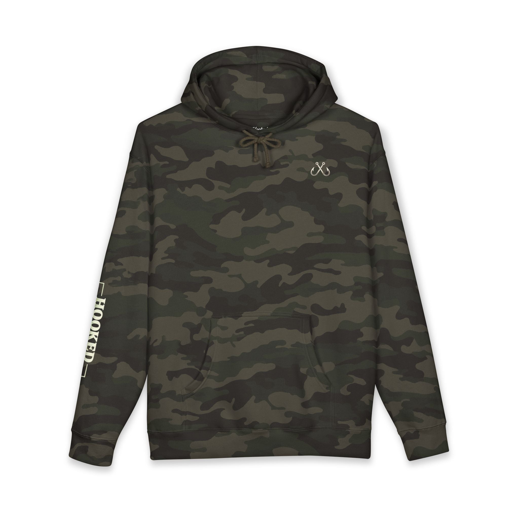 Sea Otter & Sunset Hoodie Hooked Horizon Co. — Minimal Fishing Back Graphic Hoodie, Multiple Color Variations