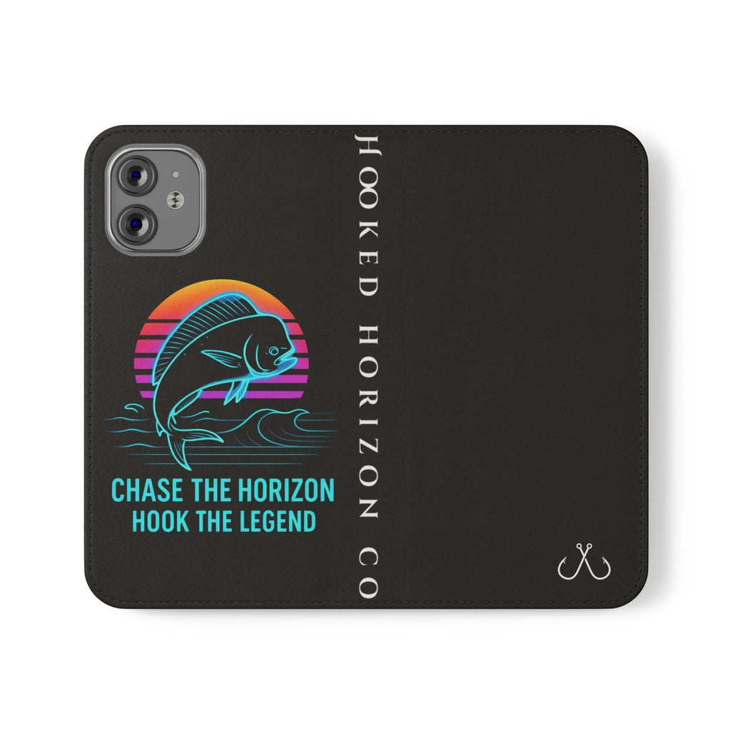 Mahi Mahi Flip Phone Case — Turquoise Water Pattern Wallet Cover