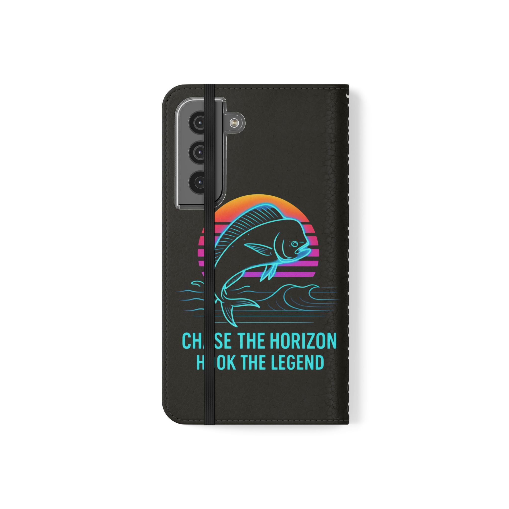 Mahi Mahi Flip Phone Case — Turquoise Water Pattern Wallet Cover