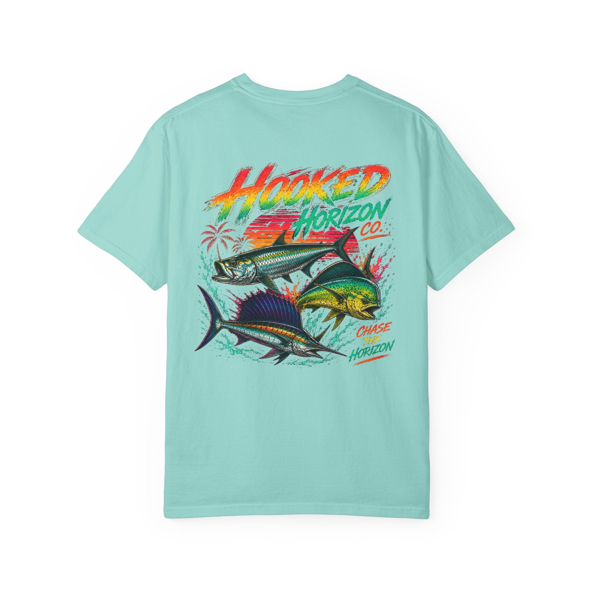 Retro 80s Tripple Fish Fishing Tee — Hooked Horizon Co.  Angler Gifts Ocean Lover Gifts