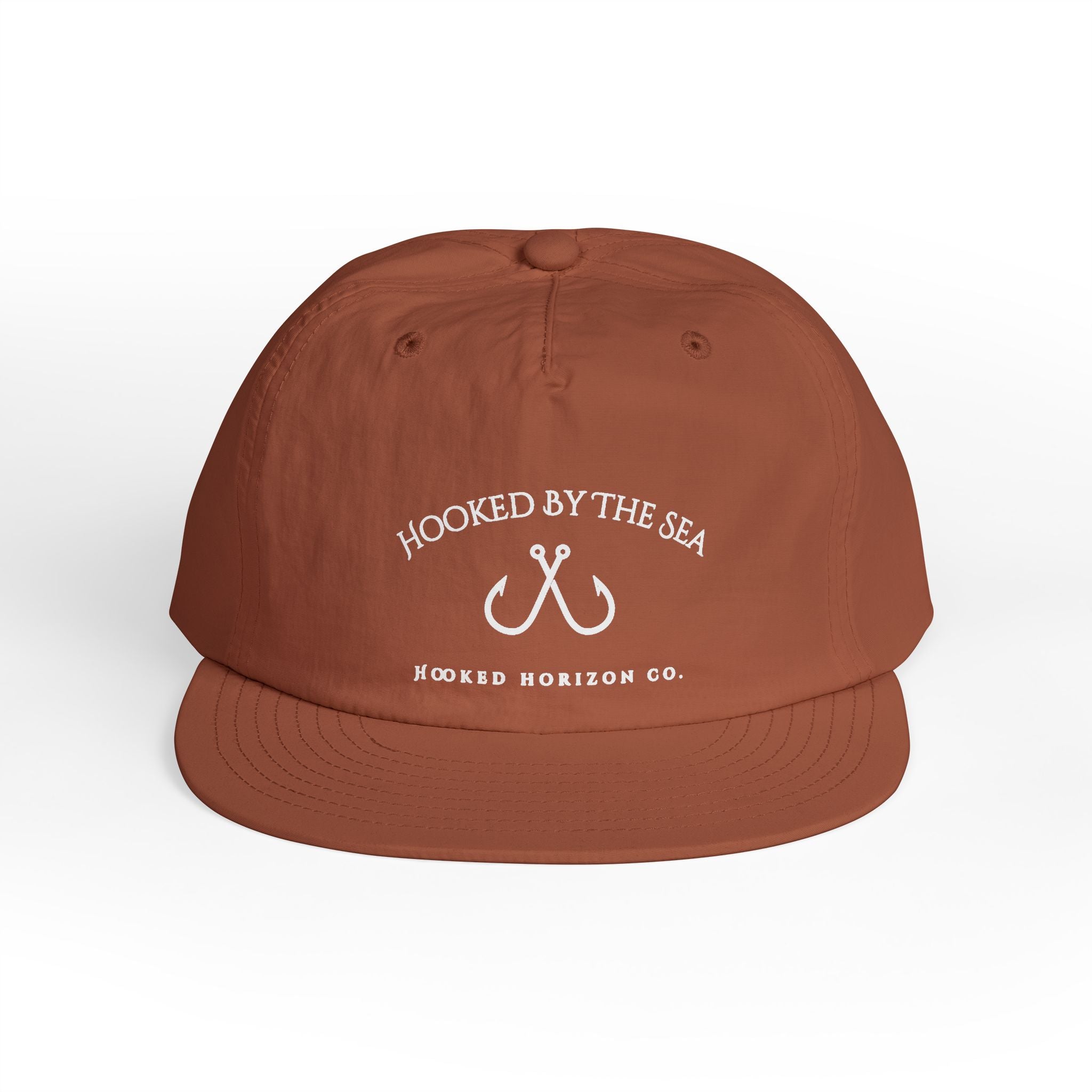 Quick Dry Surf Cap Hooked Horizon Co. — Light Weight, Multiple Color Variations Beachy Vibes Snapback Hat for Surf Lovers, Summer Fashion, Ocean Enthusiasts, Gift for Surfers, Vacation Style