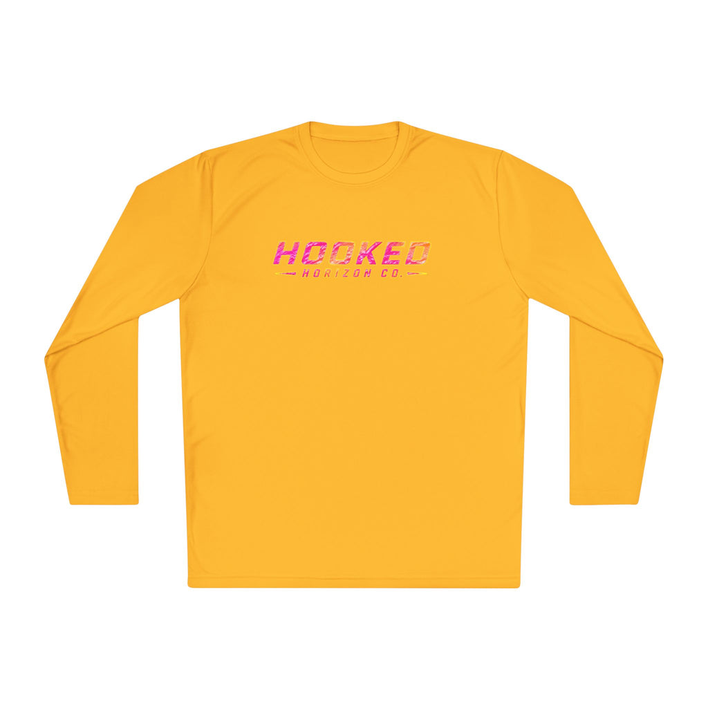 Moisture Wicking Classic Logo Tee In Pink—Horizon Co. Anchors Long Sleeve Tee — Lightweight Fishing Shirt